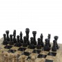 Шахматы "Игрок" из ракушечника и мрамора 38х38 см 129207