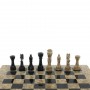 Шахматы "Игрок" из ракушечника и мрамора 38х38 см 129207