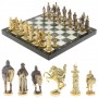 Шахматы "Богатыри" 40х40 см из мрамора и змеевика 129643