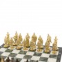 Шахматы "Богатыри" 40х40 см из мрамора и змеевика 129643