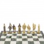 Шахматы "Богатыри" 40х40 см из мрамора и змеевика 129643