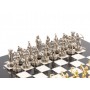 Набор шахмат "Лучники" доска 28х28 см мрамор фигуры цвет золото-серебро / Шахматы настольные / Настольная игра / Шахматы сувенирные