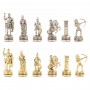 Набор шахмат "Лучники" доска 28х28 см мрамор фигуры цвет золото-серебро / Шахматы настольные / Настольная игра / Шахматы сувенирные