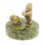 Статуэтка из бронзы на подставке из змеевика "Гномик" 116169