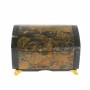 Шкатулка "Сундук" из лиственита и змеевика 129777