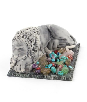 Сувенир "Лев спит" из мрамолита 119470