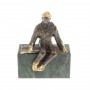 Статуэтка "Монтажник" змеевик бронза 6х3х7,5 см 129857
