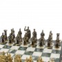 Шахматы "Римские" бронза доска 44х44 см шабровский змеевик 129662