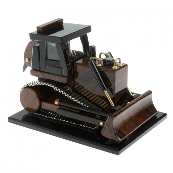 Сувенир "Трактор-бульдозер" из обсидиана 128351