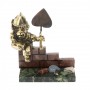 Сувенирная статуэтка "Гном Строитель" из бронзы и камня 117190