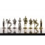 Настольные шахматы "Русь" доска 40х40 см камень лемезит фигуры металлические 120684