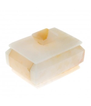 Шкатулка из розового оникса 9,5х6,5х6 см 129738