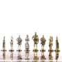 Шахматный ларец из камня с металлическими фигурами "Русь" 121210