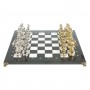 Подарочные шахматы "Восточные" доска 40х40 см камень мрамор фигуры металл