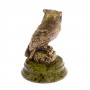 Статуэтка из бронзы "Филин" на подставке / бронзовая статуэтка / декоративная фигурка / сувенир из камня
