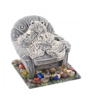 Сувенир "Кот в кресле" из мрамолита 119818