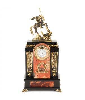 Часы "Георгий Победоносец" из яшмы и бронзы 115004