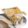 Икорница со стопками "Рыбак с санями" камень агат, мрамор в подарочной коробке Златоуст