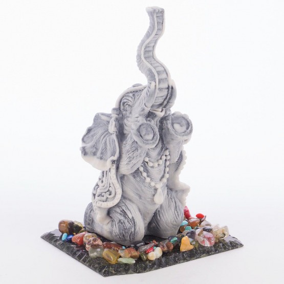 Сувенир "Слон с четками" из мрамолита 118997