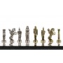 Оригинальные шахматы "Александр Македонский" доска 36х36 см из натурального мрамора фигуры металлические