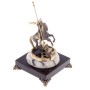 Декоративная статуэтка из бронзы "Георгий Победоносец" на подставке из натурального мрамора