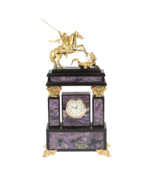 Каминные часы из чароита "Георгий Победоносец" 126839