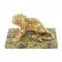 Статуэтка из бронзы "Тигр сидит" змеевик 126921