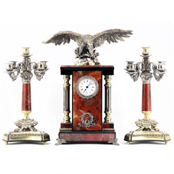 Каминные часы с канделябрами "Горный орел" 113193