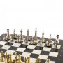 Шахматы "Стаунтон" доска 44х44 см камень мрамор, змеевик / Шахматы подарочные / Шахматный набор / Настольная игра