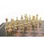 Шахматный стол фигуры "Римские" бронза лемезит 117824