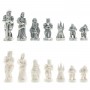Подарочный набор для игры шахматы "Средневековье" доска 40х40 камень лемезит каменные ножки