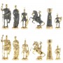 Шахматный ларец из камня с бронзовыми фигурами "Римские" 118077