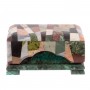 Каменная шкатулка с мозайкой 17х11х7,5 см 126025