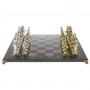 Подарочные шахматы "Древний Рим" доска 44х44 см лемезит фигуры металлические