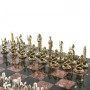 Настольная игра шахматы "Древний Египет" доска 32х32 см из камня креноид фигуры металлические