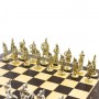 Шахматный ларец "Русь" доска венге 43,5х43,5 см / Шахматы подарочные / Шахматы металлические / Шахматный набор / Шахматы деревянные