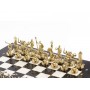 Шахматы "Олимпийские игры" доска 36х36 см из мрамора / Шахматы подарочные / Набор шахмат / Настольная игра