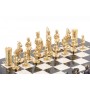 Шахматы "Камелот" бронза мрамор змеевик 40х40 см 119983