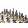 Шахматы "Камелот" бронза мрамор змеевик 40х40 см 119983
