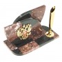 Визитница "Шахматная" с подставкой под ручку камень креноид, змеевик 123616