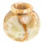 Горшочек из натурального оникса 10х10 см (4) / горшок каменный / декоративная ваза / подарок жене