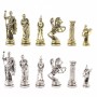 Шахматы подарочные "Древний Рим" доска 45х45 см из камня обсидиан фигуры металлические