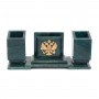 Письменный мини-набор "Герб Российской Федерации" камень змеевик 116969