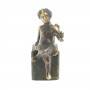 Статуэтка фигурка из бронзы "Ангел" на кубике из змеевика