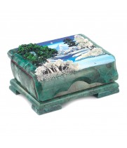 Шкатулка с расписной крышкой "Зимний пейзаж" 17х11х8 см 119721