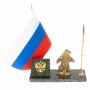 Флагшток с ручкой "Медведь рычащий" из змеевика 129631