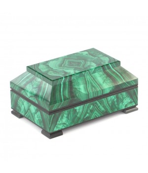 Шкатулка для хранения украшений из натурального малахита "Счастье" - оригинальный подарок женщине Шкатулка для хранения украшений из натурального малахита "Счастье" - оригинальный подарок женщине