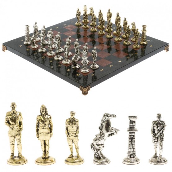 Шахматы "Великая Отечественная война" доска 40х40 см лемезит 129835