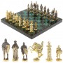 Шахматы подарочные "Богатыри" 40х40 см из змеевика 129644