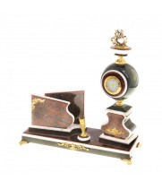 Канцелярский набор с визитницей "Георгий Победоносец" змеевик красный 116676